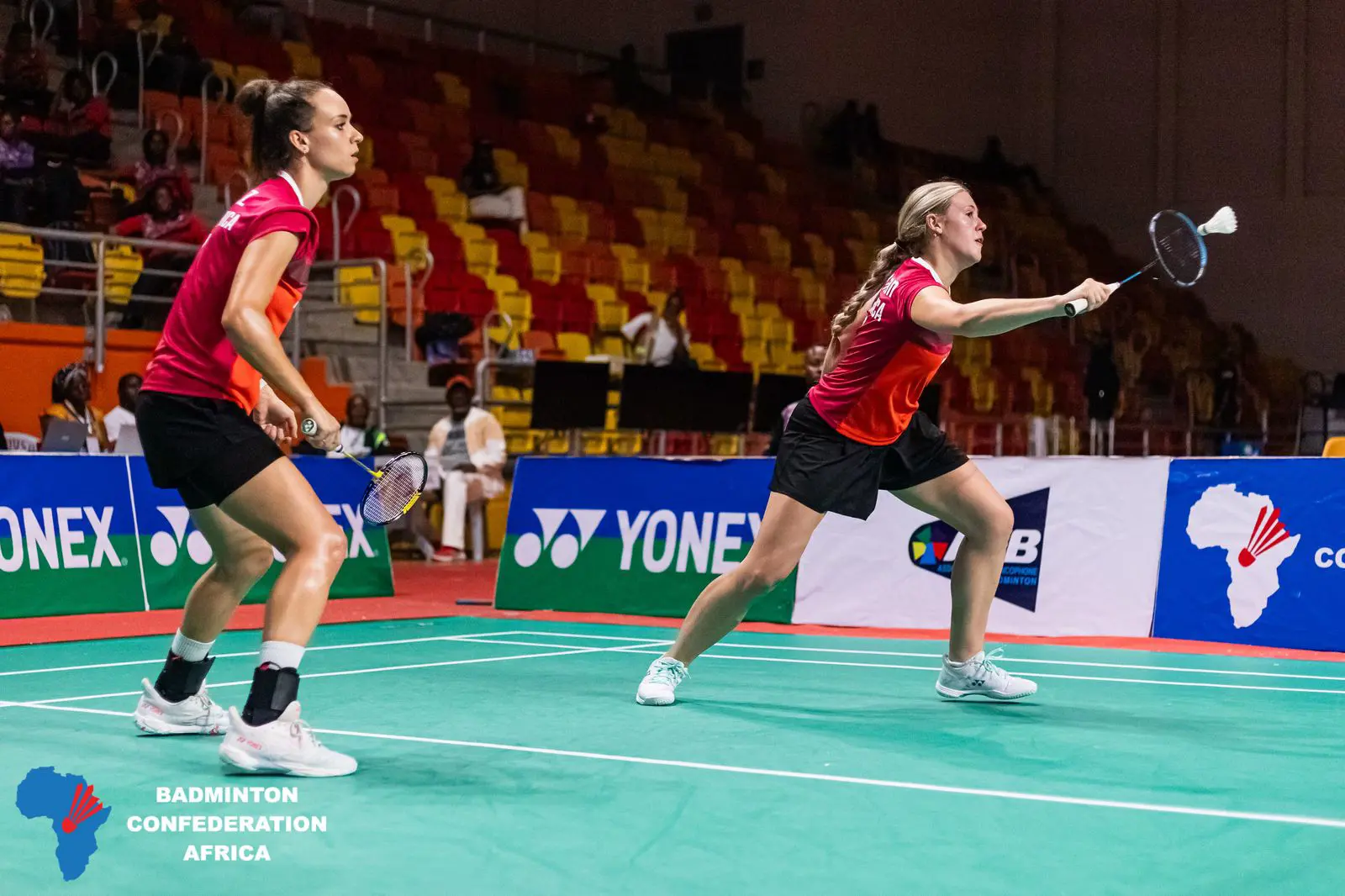 ohanita Scholtz Albertse and Amy Ackerman clinched the Women’s Doubles gold medal at the All Africa Senior Championships in Douala, Cameroon. Picture: Supplied. ohanita Scholtz Albertse and Amy Ackerman clinched the Women’s Doubles gold medal at the All Africa Senior Championships in Douala, Cameroon. Picture: Supplied.