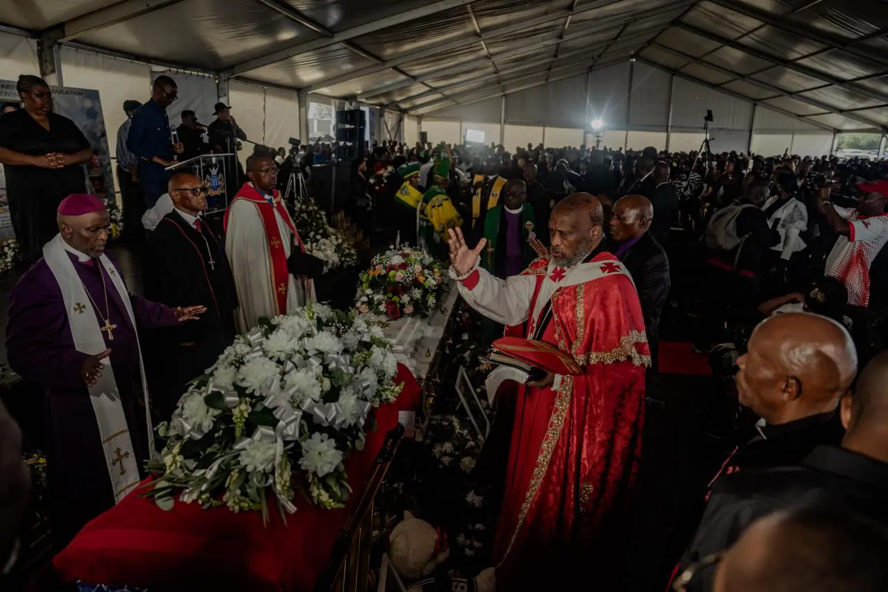 On Sunday, 25 January 202,6 a joint funeral service was held for Thato Moetji, Ofentse Vinger, and Bokamoso Mokhobo, in Sebokeng, south of Johannesburg. The three learners were among 14 who died when a taxi they were travelling in collided with a truck in Vanderbijlpark earlier this week. Picture: Sphamandla Dlamini/EWN. On Sunday, 25 January 202,6 a joint funeral service was held for Thato Moetji, Ofentse Vinger, and Bokamoso Mokhobo, in Sebokeng, south of Johannesburg. The three learners were among 14 who died when a taxi they were travelling in collided with a truck in Vanderbijlpark earlier this week. Picture: Sphamandla Dlamini/EWN.