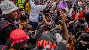 Civil society groups gather outside Parliament to demand end to austerity Civil society groups gather outside Parliament to demand end to austerity