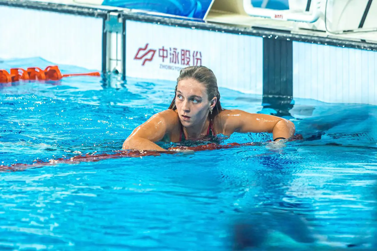 Swimmer Scarlett Le Roux brings home two medals (bronze and silver) from the Belarus Swimming Cup. Picture: Supplied. Swimmer Scarlett Le Roux brings home two medals (bronze and silver) from the Belarus Swimming Cup. Picture: Supplied.