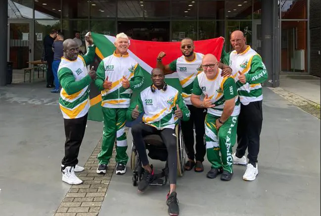 Team South AFrica at the 2023 International Federation of Body Building and Fitness (IBFF) World Championship in Koper, Slovenia. Picture: Supplied. Team South AFrica at the 2023 International Federation of Body Building and Fitness (IBFF) World Championship in Koper, Slovenia. Picture: Supplied.