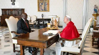 Ramaphosa meets Pope Leo at Vatican, have 'cordial talks' Ramaphosa meets Pope Leo at Vatican, have 'cordial talks'