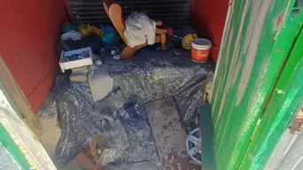 At least five informal structures affected by Two Town sinkhole At least five informal structures affected by Two Town sinkhole