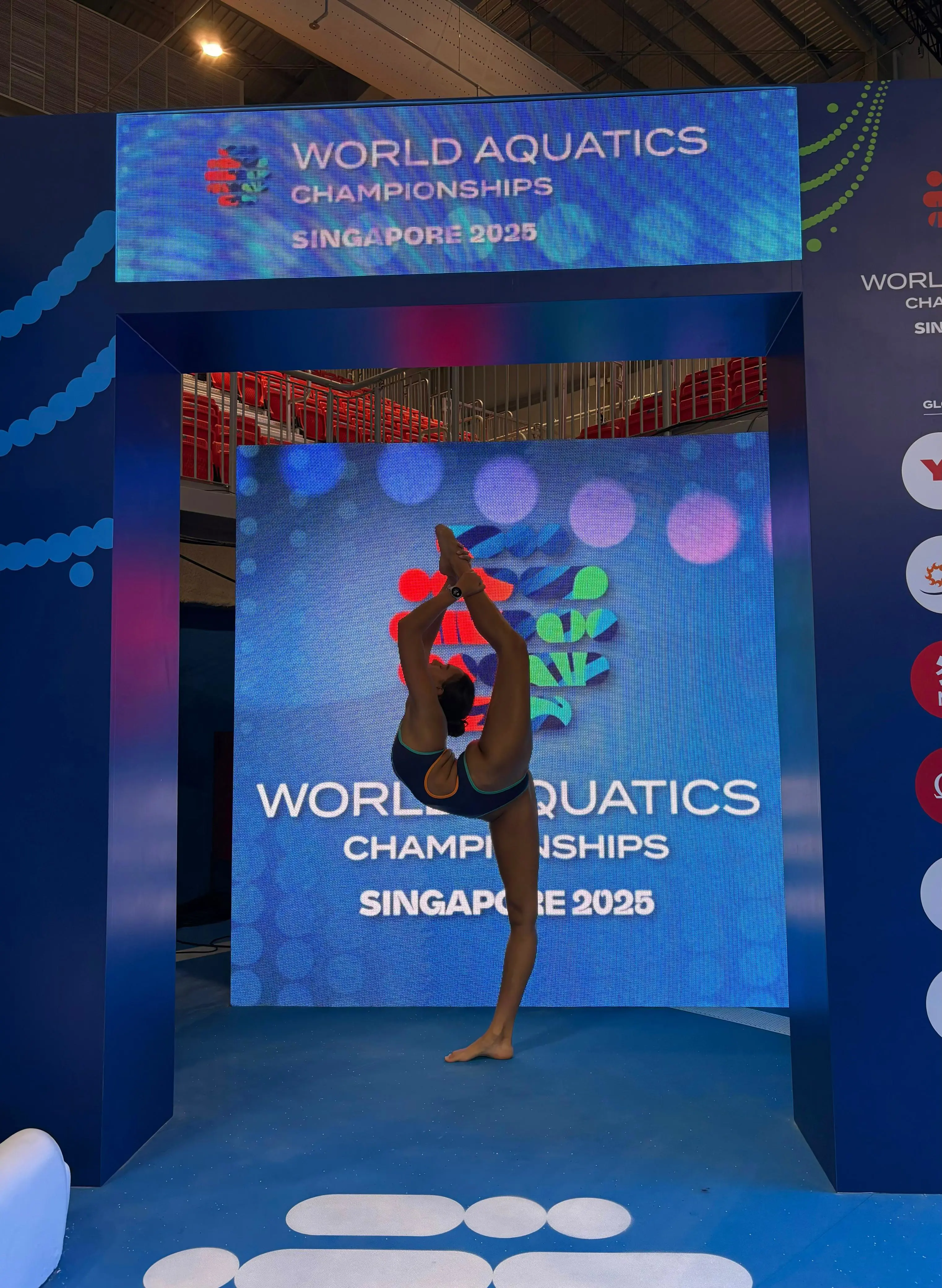 South Africa's artistic swimmer Xera Vegter Maharajh. Picture: Supplied. South Africa's artistic swimmer Xera Vegter Maharajh. Picture: Supplied.