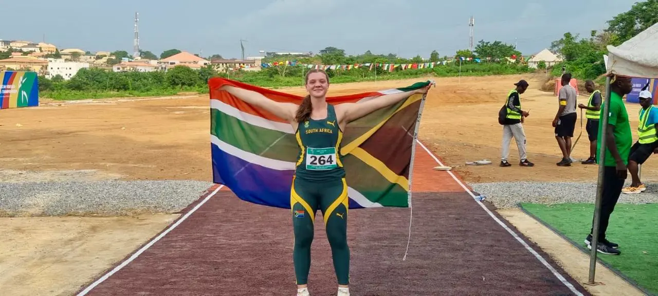 Mila Ueckermann was crowned African champion at the CAA U18 & U20 Championships campaign in Abeokuta, the capital of Ogun State, Nigeria. Picture: Supplied. Mila Ueckermann was crowned African champion at the CAA U18 & U20 Championships campaign in Abeokuta, the capital of Ogun State, Nigeria. Picture: Supplied.