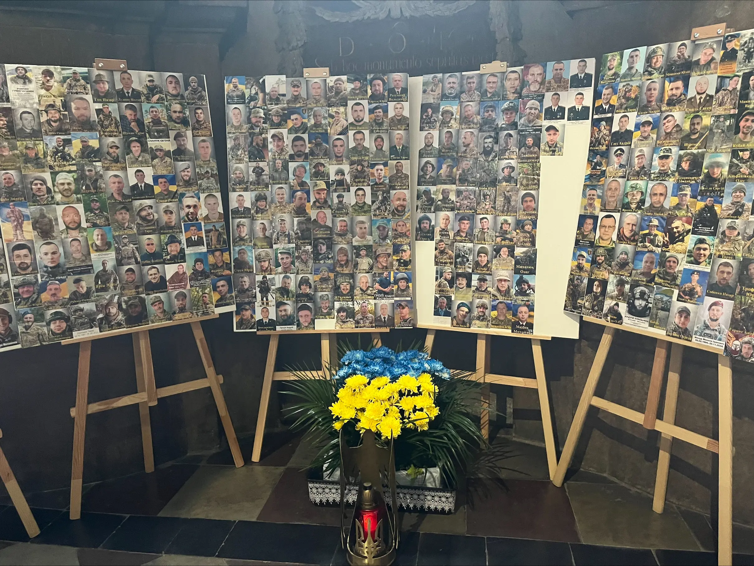 A remembrance wall of fallen soldiers in the Russia-Ukraine conflict however the deaths in this wall go back to 2014./Picture: Thabiso Goba/EWN A remembrance wall of fallen soldiers in the Russia-Ukraine conflict however the deaths in this wall go back to 2014./Picture: Thabiso Goba/EWN
