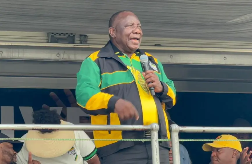 ANC President Cyril Ramaphosa addresses supporters during the party’s114th anniversary celebration in the North West on 8 January 2026. Picture: Alpha Ramushwana/EWN ANC President Cyril Ramaphosa addresses supporters during the party’s114th anniversary celebration in the North West on 8 January 2026. Picture: Alpha Ramushwana/EWN