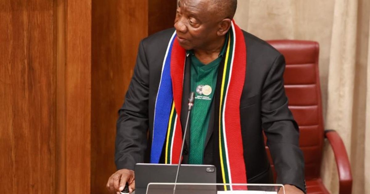 Ramaphosa apologises for wearing Bafana T-shirt during NCOP Q&A