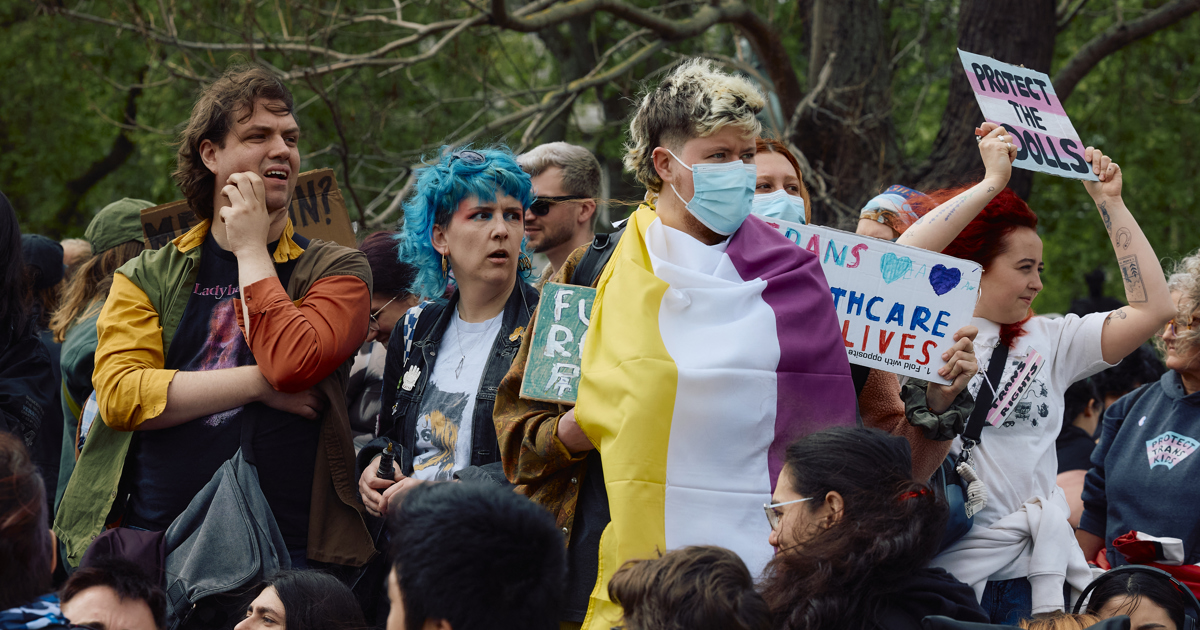 Trans rights supporters rally in London, Edinburgh after landmark ruling