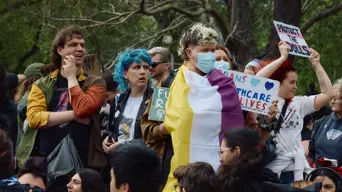 Trans rights supporters rally in London, Edinburgh after landmark ruling Trans rights supporters rally in London, Edinburgh after landmark ruling