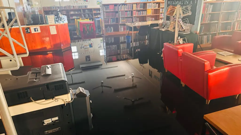 Lwandle library left flooded after break-in