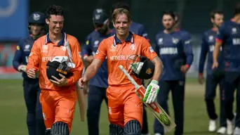 De Leede takes Netherlands to big win over Namibia at T20 World Cup De Leede takes Netherlands to big win over Namibia at T20 World Cup