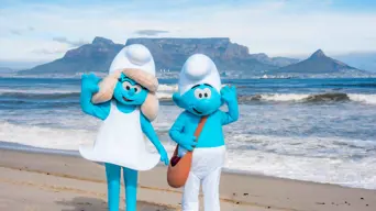 Smurfette and No Name tour South Africa for upcoming movie launch Smurfette and No Name tour South Africa for upcoming movie launch