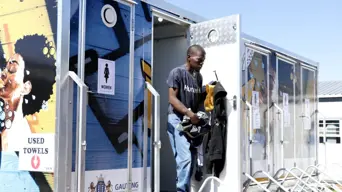 Gauteng social development MEC rejects claims that mobile showers an election gimmick Gauteng social development MEC rejects claims that mobile showers an election gimmick
