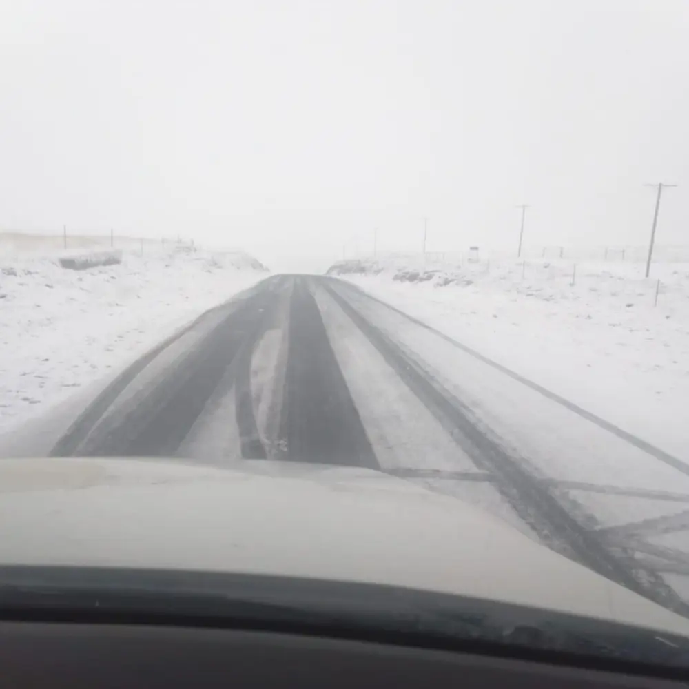 Snow falls in the Eastern Cape, 20 September 2024. Picture: Supplied/Eastern Cape Department of Transport Snow falls in the Eastern Cape, 20 September 2024. Picture: Supplied/Eastern Cape Department of Transport