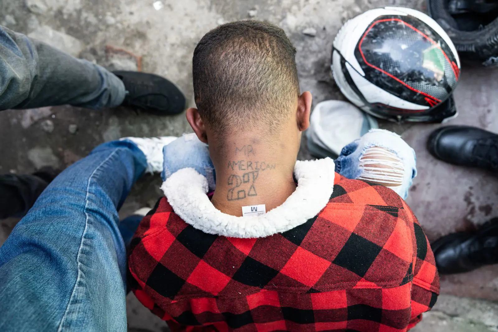 A Hanover Park resident with a gang affiliation tattoo on the neck. Picture: Kayleen Morgan/EWN. A Hanover Park resident with a gang affiliation tattoo on the neck. Picture: Kayleen Morgan/EWN.