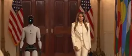 WATCH: Melania Trump chooses humanoid robot to accompany her at White House summit WATCH: Melania Trump chooses humanoid robot to accompany her at White House summit