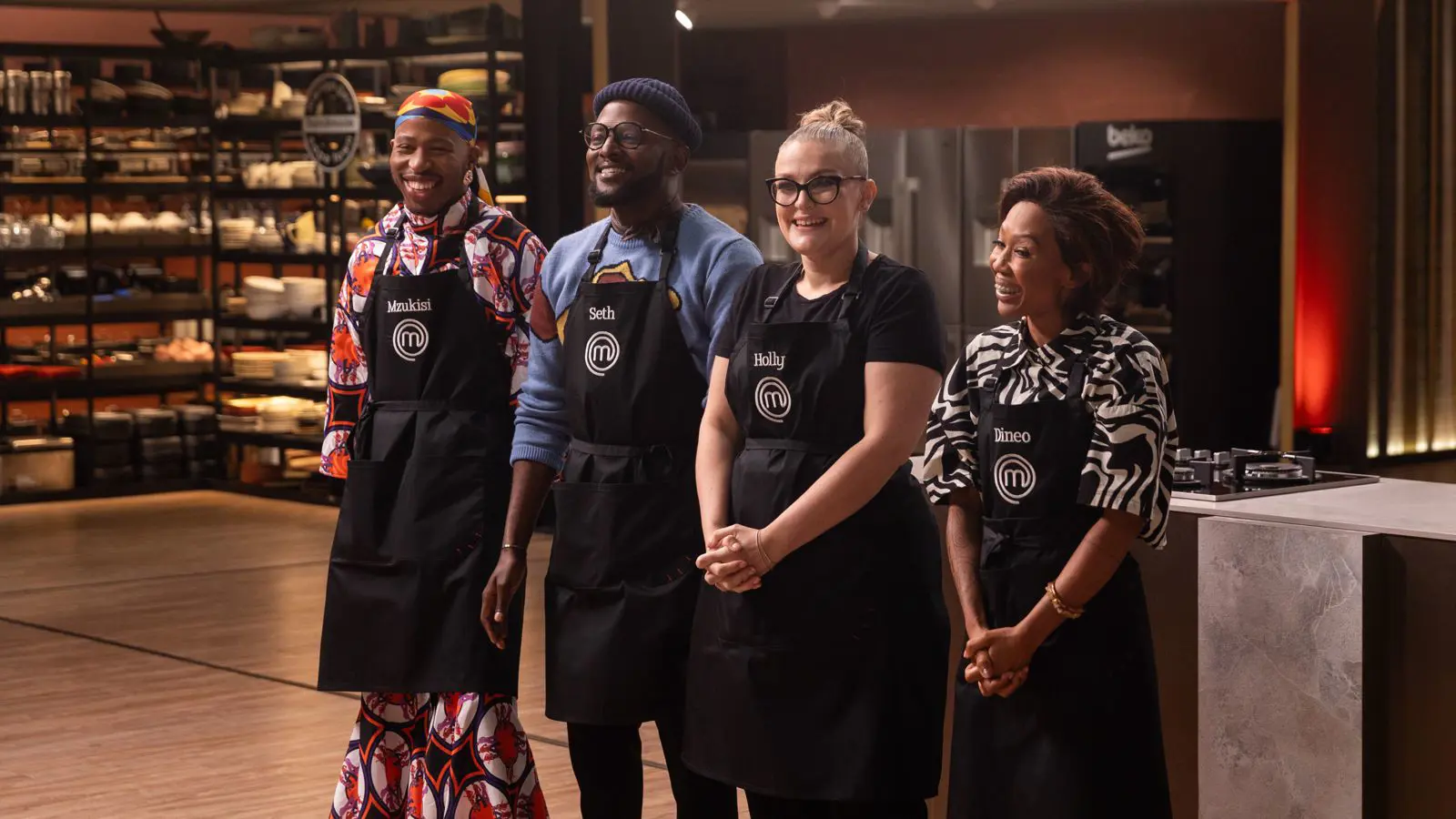 Celebrity MasterChefSA Contestants. Seth Shezi, Dineo Ranaka, Mzukisi Mbane, Holly Rey. Picture: MasterChef SA Celebrity MasterChefSA Contestants. Seth Shezi, Dineo Ranaka, Mzukisi Mbane, Holly Rey. Picture: MasterChef SA