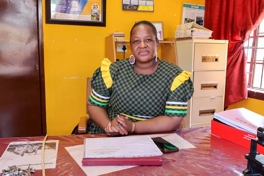 Lydia Kola, principal of Mashashane Primary School, has been looking forward to a solution to the school’s sanitation problem for several years. Picture: Liezl Human @GroundUp News Lydia Kola, principal of Mashashane Primary School, has been looking forward to a solution to the school’s sanitation problem for several years. Picture: Liezl Human @GroundUp News