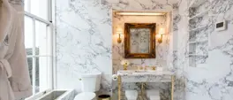 IN PICS: Donald Trump shows off his remodelling of White House's Lincoln bathroom IN PICS: Donald Trump shows off his remodelling of White House's Lincoln bathroom