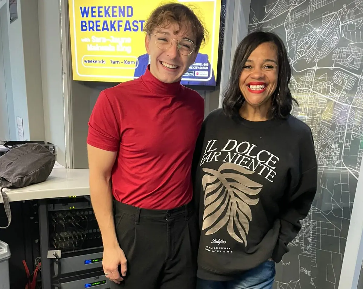 Sara-Jayne Makwala King with actor Daniel Anderson Sara-Jayne Makwala King with actor Daniel Anderson