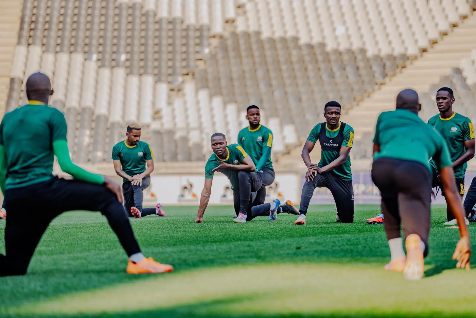 Bafana Bafana players during a training session ahead of their 2026 FIFA World Cup qualifier against Rwanda at the Mbombela Stadium on 13 October 2025. Picture: Sphamandla Dlamini/EWN Bafana Bafana players during a training session ahead of their 2026 FIFA World Cup qualifier against Rwanda at the Mbombela Stadium on 13 October 2025. Picture: Sphamandla Dlamini/EWN