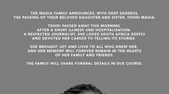 Statement from the Madia family Statement from the Madia family
