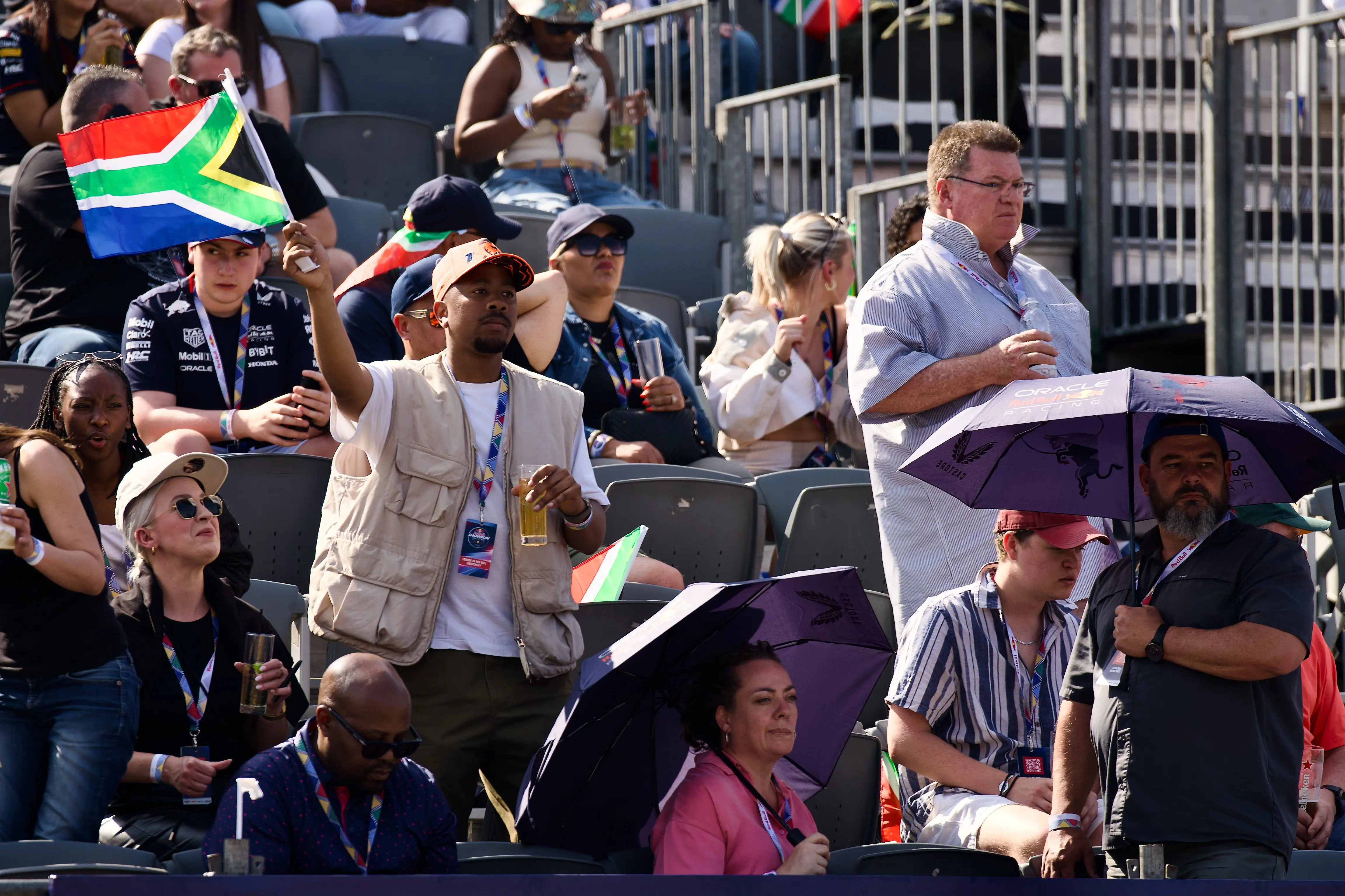 F1 fans watch the Red Bull showrun, 6 October 2024. Picture: Katlego Jiyane/EWN F1 fans watch the Red Bull showrun, 6 October 2024. Picture: Katlego Jiyane/EWN