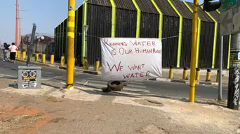 Protesting Coronationville residents claim nearby informal settlement has constant water supply but they have dry taps Protesting Coronationville residents claim nearby informal settlement has constant water supply but they have dry taps