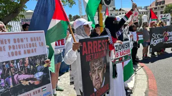 Pro-Palestine supporters gather outside Parly to urge SA govt to cut ties with Israel Pro-Palestine supporters gather outside Parly to urge SA govt to cut ties with Israel