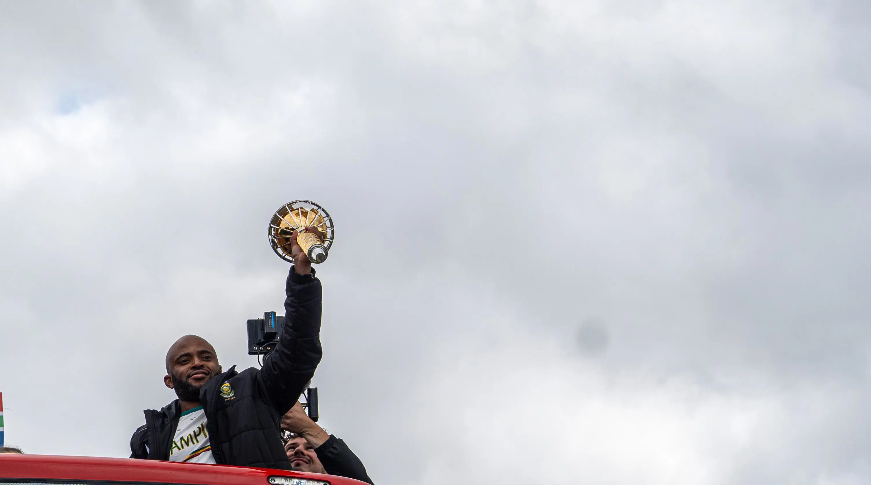 Proteas captain Temba Bavuma shows off the World Test Championship mace during the team's parade in Langa, Cape Town on 25 July 2025. Picture: Kayleen Morgan/EWN Proteas captain Temba Bavuma shows off the World Test Championship mace during the team's parade in Langa, Cape Town on 25 July 2025. Picture: Kayleen Morgan/EWN