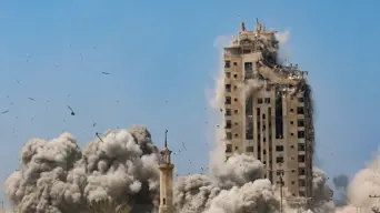 Israel flattens Gaza City high-rise as it tells residents to flee Israel flattens Gaza City high-rise as it tells residents to flee
