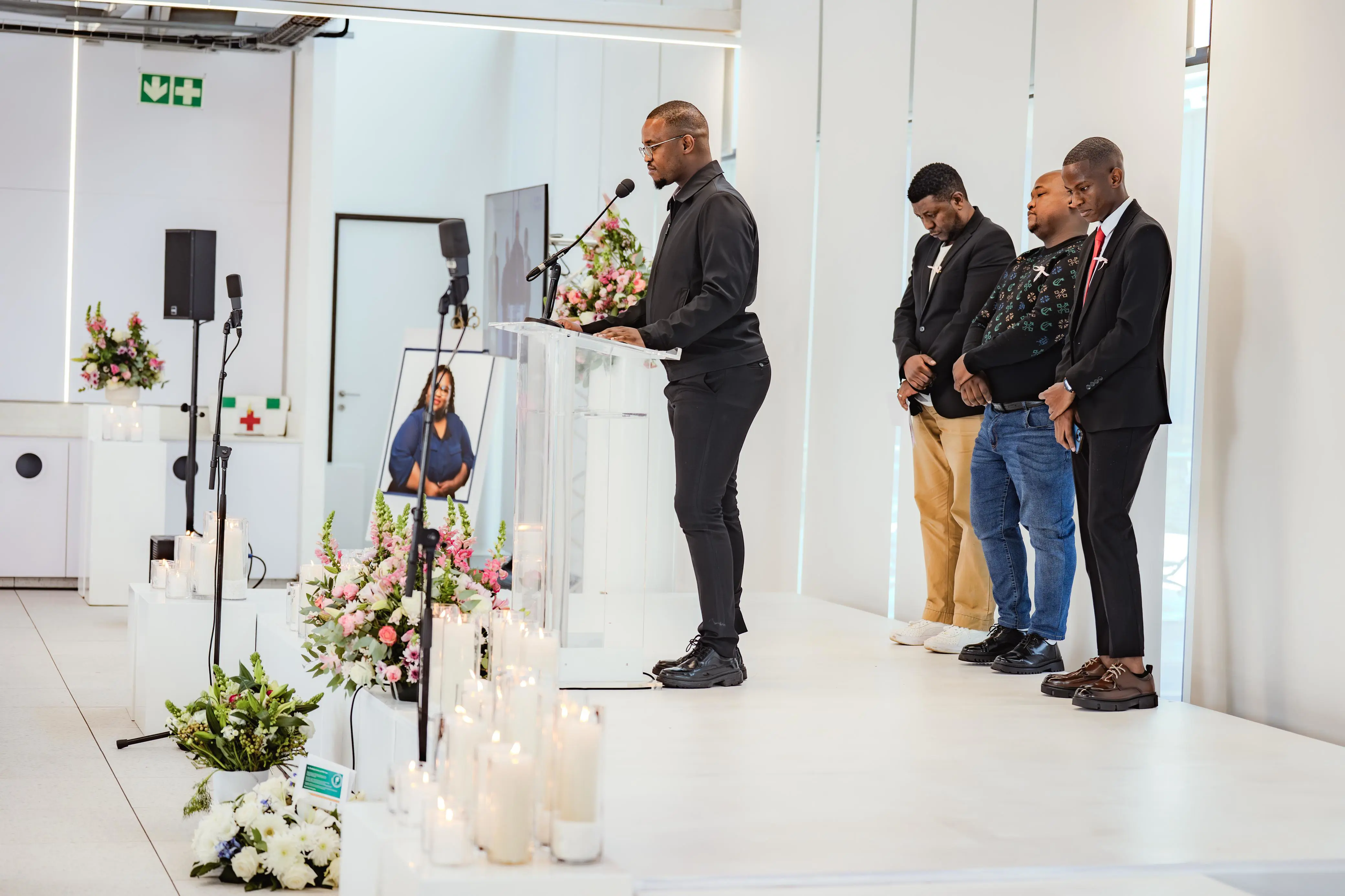 Colleagues pay tribute to Tshidi Madia at her memorial service at Primedia's headquarters in Sandton, Johannesburg on 2 September. Picture: Sphamandla Dlamini & Katlego Jiyane/EWN Colleagues pay tribute to Tshidi Madia at her memorial service at Primedia's headquarters in Sandton, Johannesburg on 2 September. Picture: Sphamandla Dlamini & Katlego Jiyane/EWN