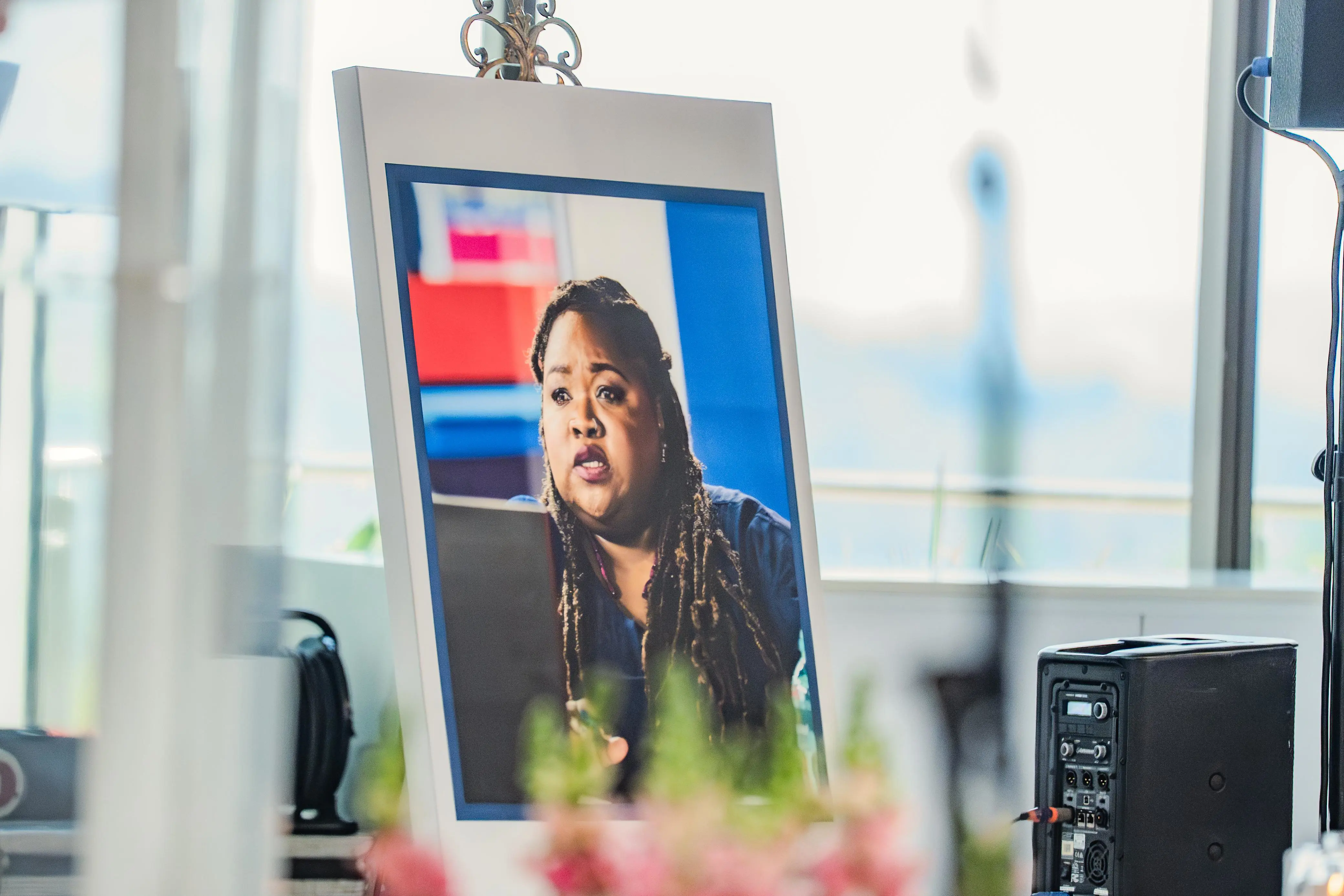 An image of late EWN Associate Politics Editor, Tshidi Madia, at her memorial service at Primedia's headquarters in Sandton, Johannesburg on 2 September. Picture: Sphamandla Dlamini & Katlego Jiyane/EWN An image of late EWN Associate Politics Editor, Tshidi Madia, at her memorial service at Primedia's headquarters in Sandton, Johannesburg on 2 September. Picture: Sphamandla Dlamini & Katlego Jiyane/EWN