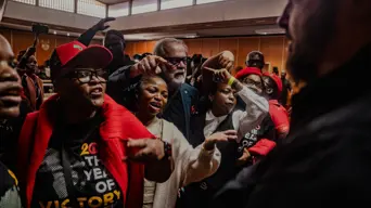 Standoff between EFF members and AfriForum following Malema's sentencing Standoff between EFF members and AfriForum following Malema's sentencing