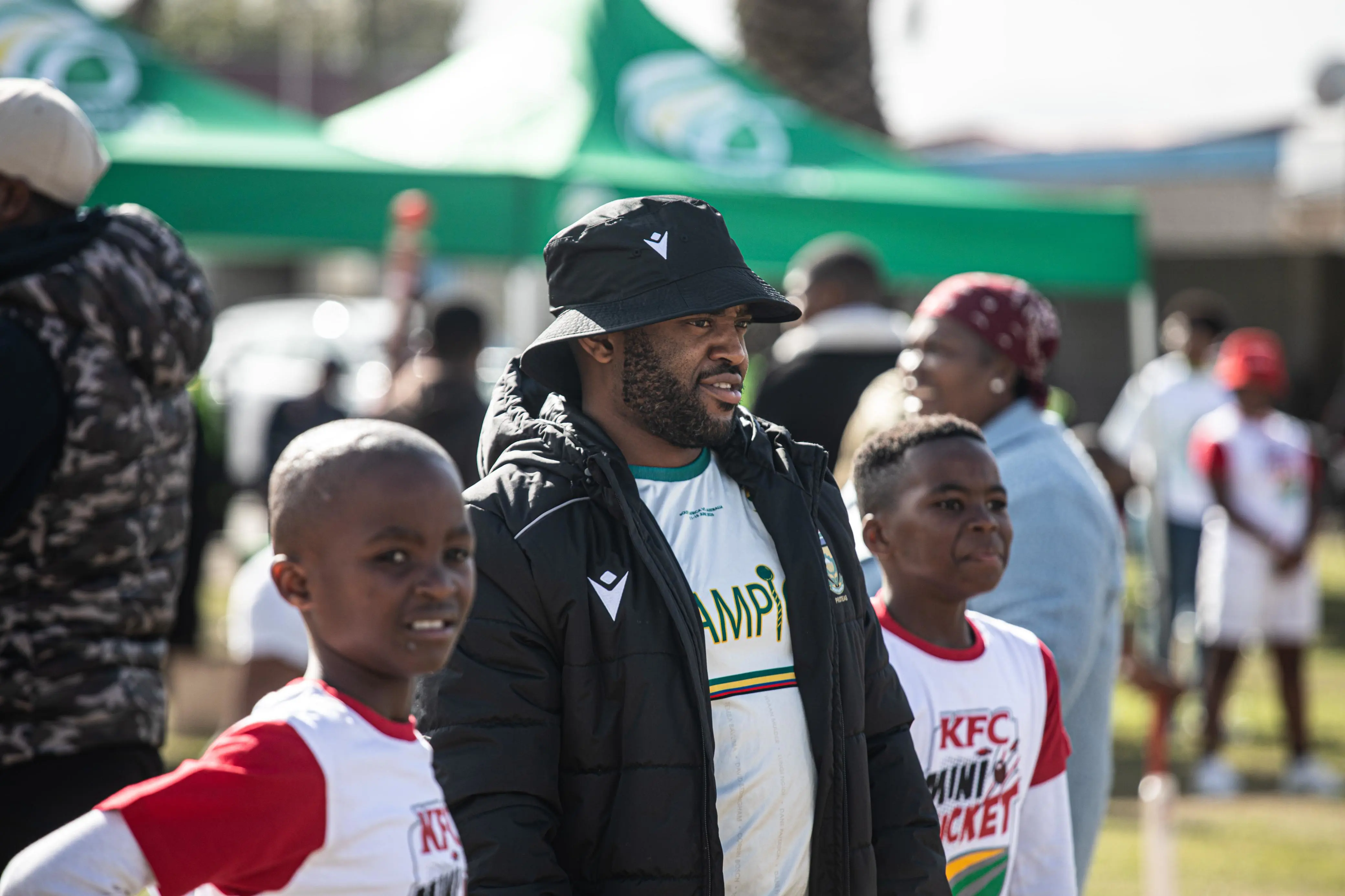 Proteas captain Temba Bavuma keeps an eye on some mini cricket action at the Langa Sports Ground in Langa, Cape Town on 25 July 2025. Picture: Kayleen Morgan/EWN Proteas captain Temba Bavuma keeps an eye on some mini cricket action at the Langa Sports Ground in Langa, Cape Town on 25 July 2025. Picture: Kayleen Morgan/EWN