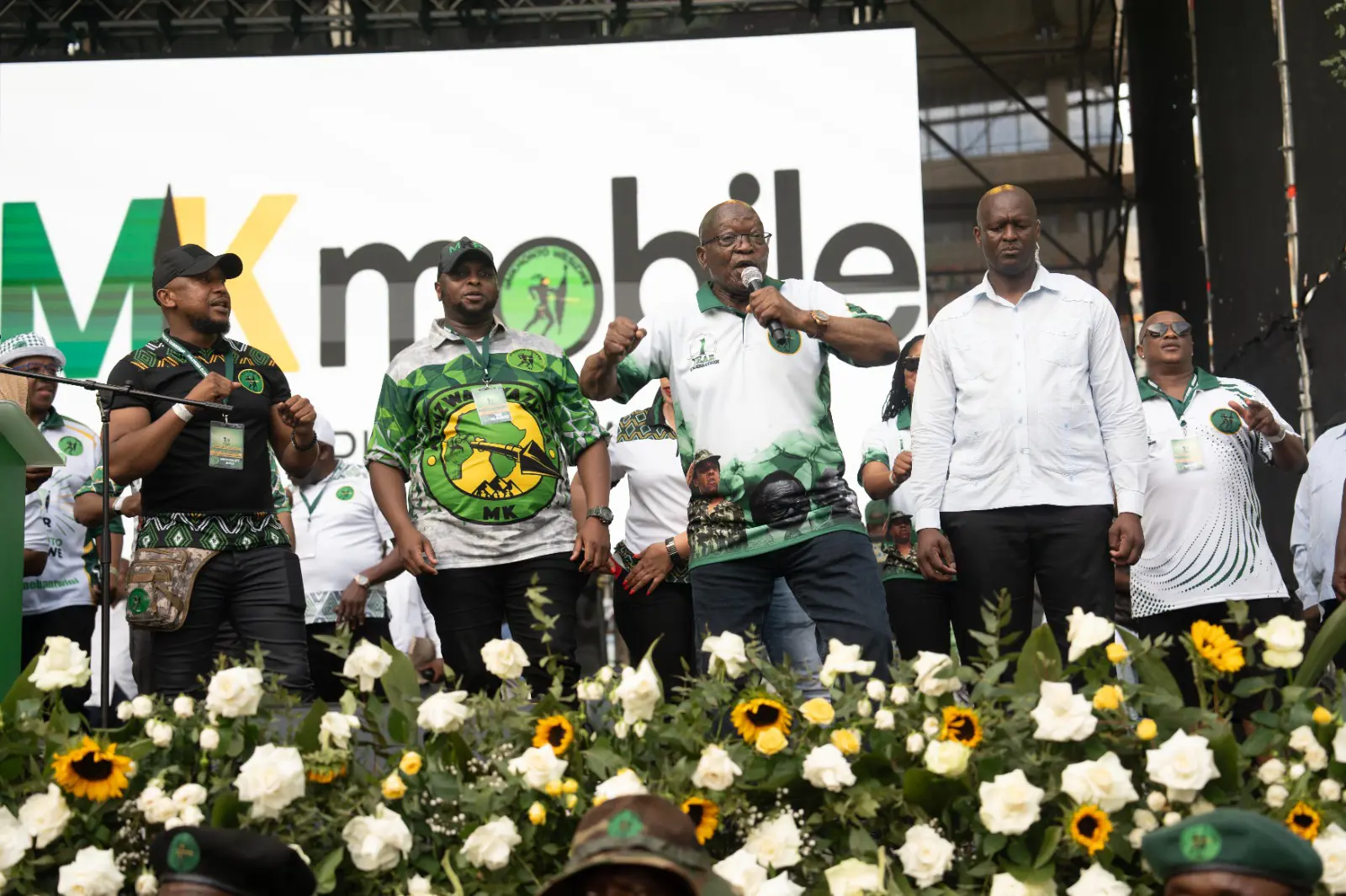 oFormer president and MK Party leader Jacob Zuma at Mses Mabhida stadium for the party’s first-anniversary celebration on 17 December 2024. Picture: Sphamandla Dlamini/EWN oFormer president and MK Party leader Jacob Zuma at Mses Mabhida stadium for the party’s first-anniversary celebration on 17 December 2024. Picture: Sphamandla Dlamini/EWN