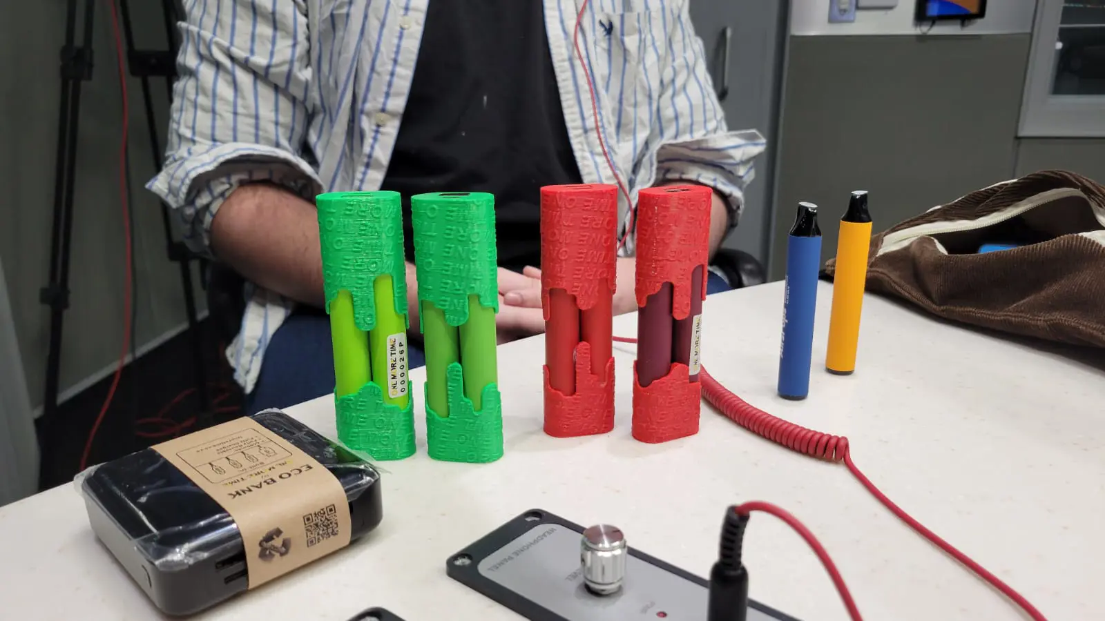 Upcycled vapes from One More Time. Picture: CapeTalk Upcycled vapes from One More Time. Picture: CapeTalk