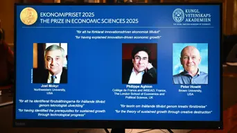 Trio wins economics Nobel for work on tech-driven growth Trio wins economics Nobel for work on tech-driven growth