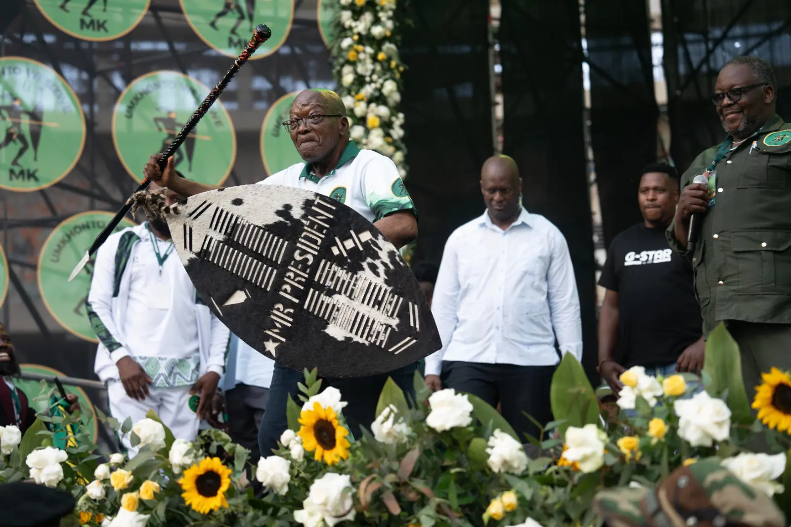 Former president and MK Party leader Jacob Zuma at Moses Mabhida stadium for the party’s first-anniversary celebration on 17 December 2024. Picture: Sphamandla Dlamini/EWN Former president and MK Party leader Jacob Zuma at Moses Mabhida stadium for the party’s first-anniversary celebration on 17 December 2024. Picture: Sphamandla Dlamini/EWN