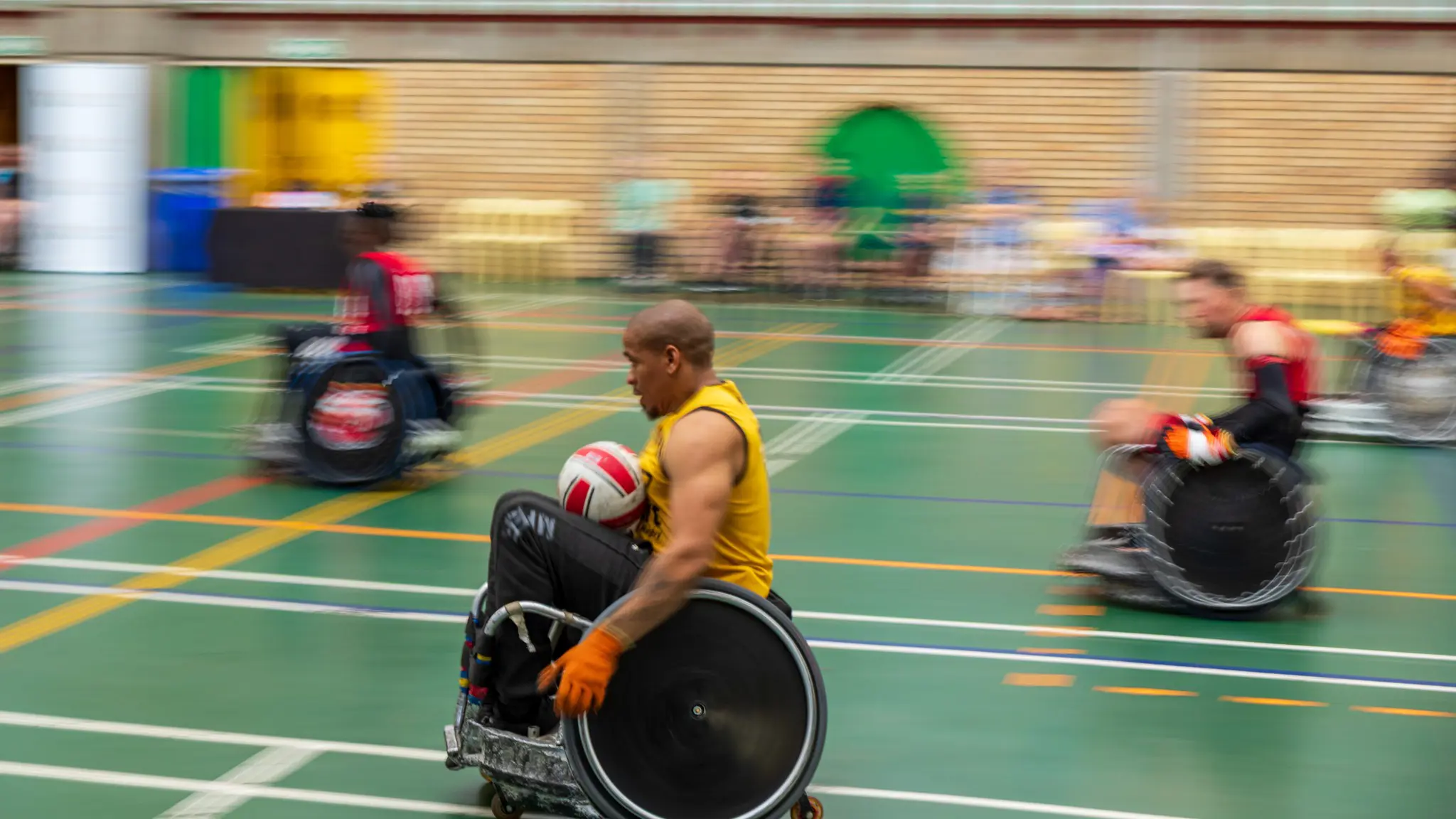 SA wheelchair rugby players during a training session. Picture: SA WCR/ Facebook. SA wheelchair rugby players during a training session. Picture: SA WCR/ Facebook.