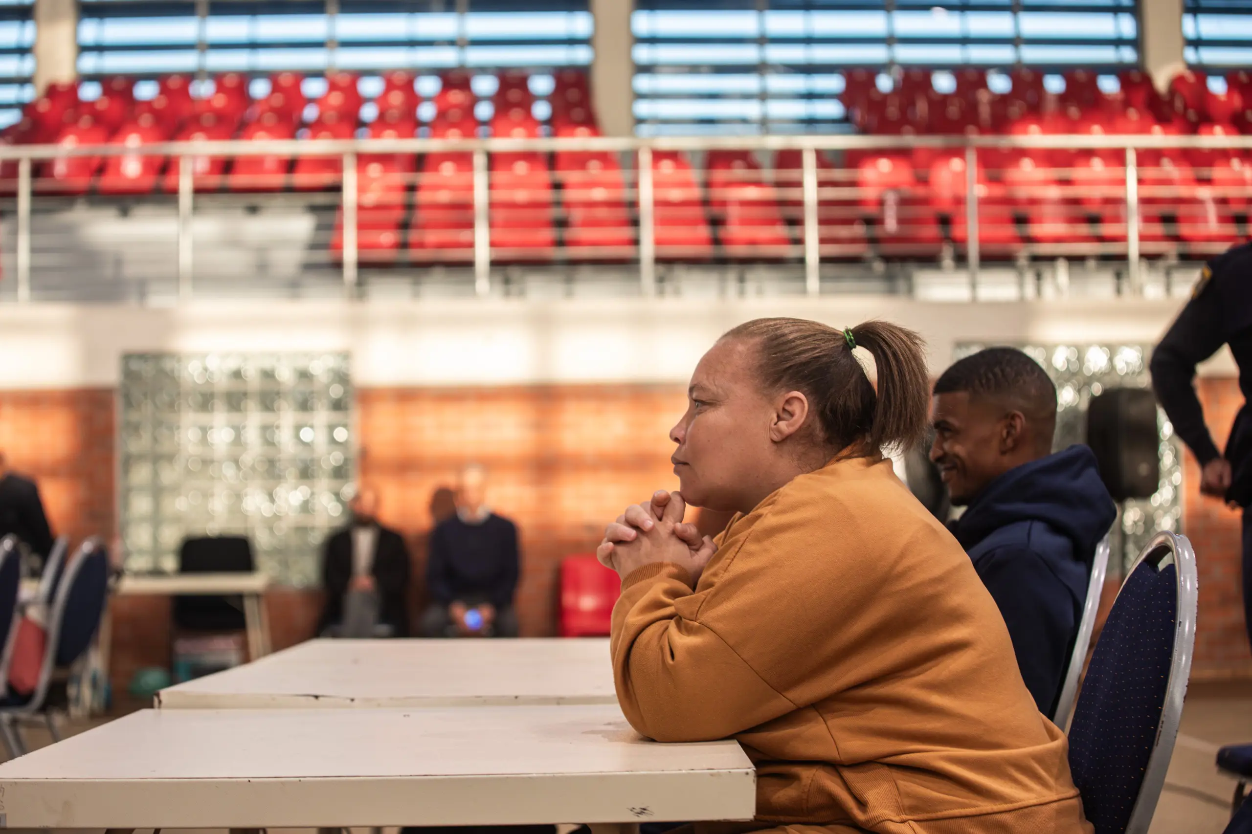 Raquel ‘Kelly’ Smith and her co-accused during the reading of the victim impact statements from a social worker. Picture: Kayleen Morgan/Eyewitness News Raquel ‘Kelly’ Smith and her co-accused during the reading of the victim impact statements from a social worker. Picture: Kayleen Morgan/Eyewitness News