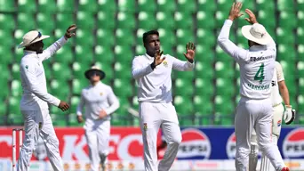 Muthusamy takes three wickets in an over as Pakistan 378 all out Muthusamy takes three wickets in an over as Pakistan 378 all out