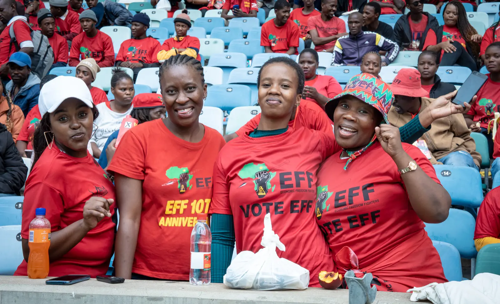 The Economic Freedom Fighters (EFF) manifesto launch at the at the Moses Mabhida Stadium in Durban on Saturday, 10 February 2024. Picture: Xanderleigh Dookey Makhaza/Eyewitness News The Economic Freedom Fighters (EFF) manifesto launch at the at the Moses Mabhida Stadium in Durban on Saturday, 10 February 2024. Picture: Xanderleigh Dookey Makhaza/Eyewitness News