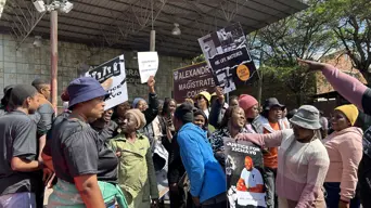 Protesters outside Alex court call for no bail for woman accused of murdering boyfriend Protesters outside Alex court call for no bail for woman accused of murdering boyfriend