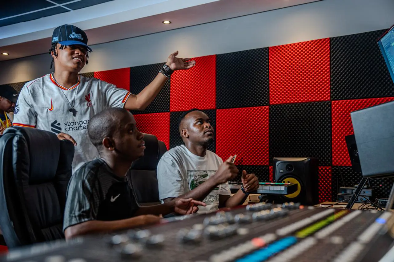 In the studio. Photo: Katlego Jiyane In the studio. Photo: Katlego Jiyane