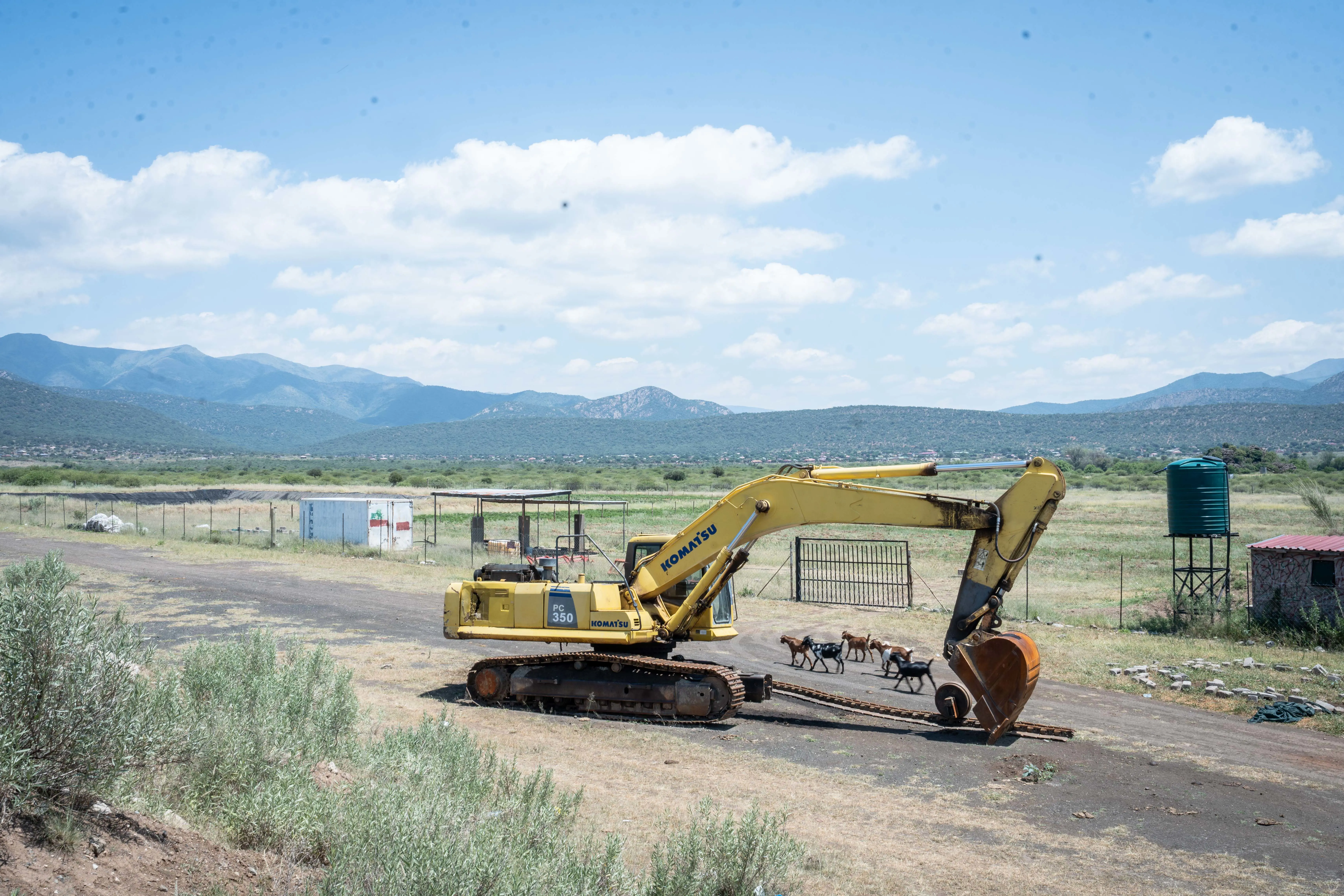An industrial-sized digger breaks the peaceful scenery of Atok Village in Limpopo. Picture: Jacques Nelles/Eyewitness News An industrial-sized digger breaks the peaceful scenery of Atok Village in Limpopo. Picture: Jacques Nelles/Eyewitness News