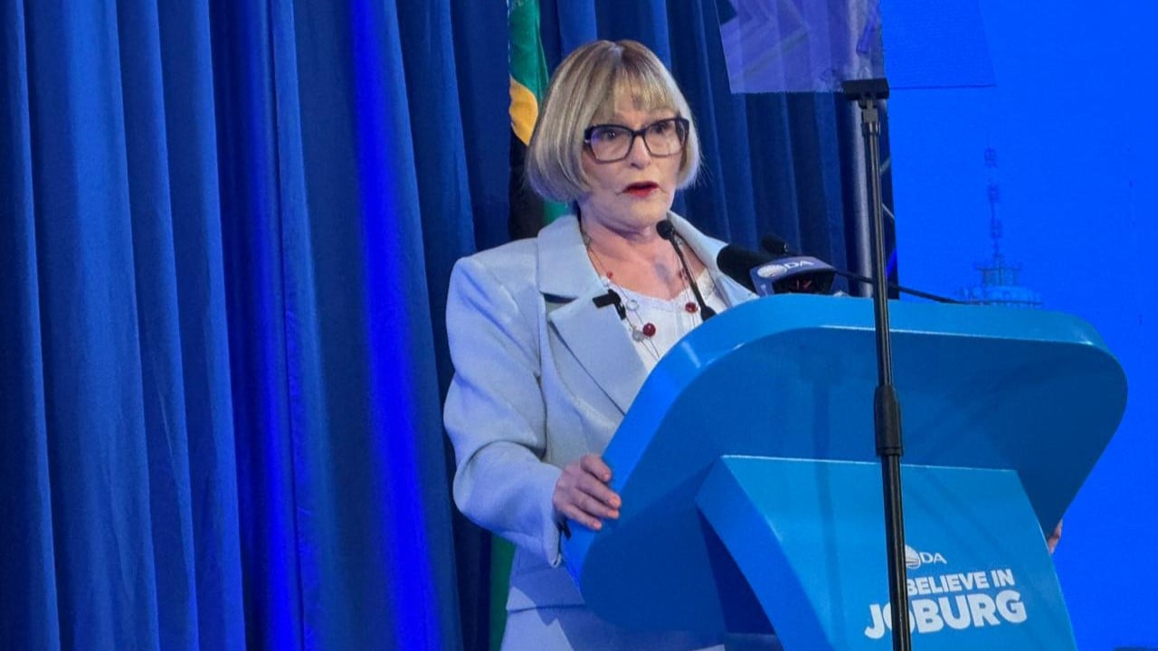 The DA's mayoral candidate for Johanneaburg, Helen Zille, unveils her election manifesto, priorities and polices at the Johannesburg City Hall on 7 March 2026. Picture: Alpha Ramushwana/EWN