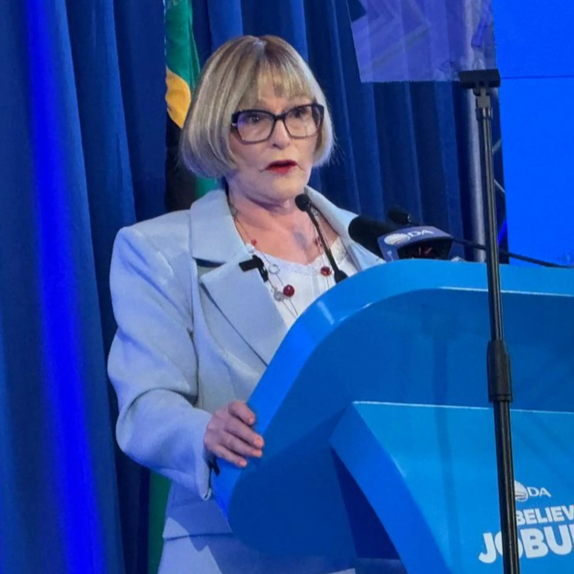 The DA's mayoral candidate for Johanneaburg, Helen Zille, unveils her election manifesto, priorities and polices at the Johannesburg City Hall on 7 March 2026. Picture: Alpha Ramushwana/EWN