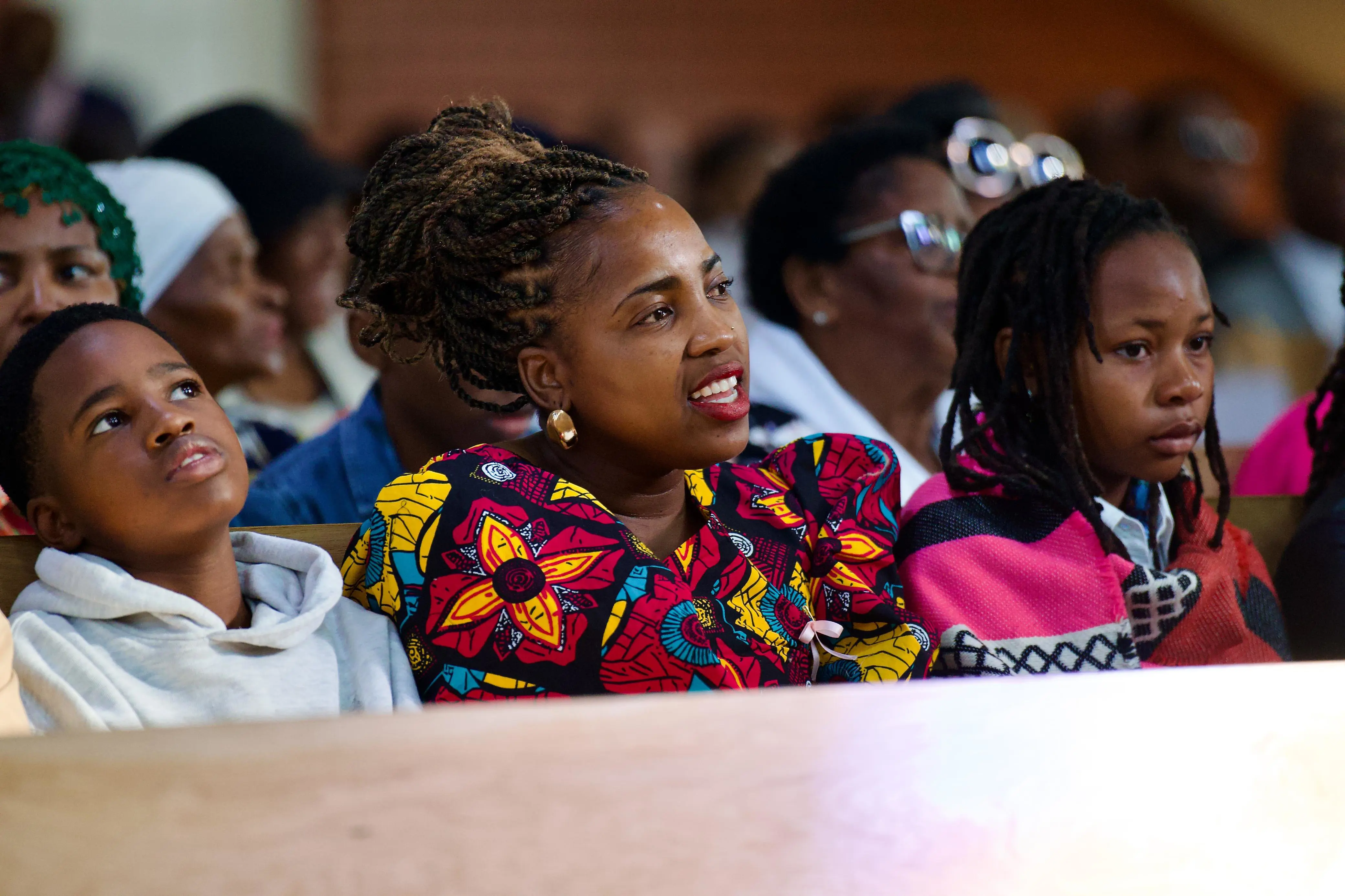 Family member Reabetjoe Mokoko (middle) at the funeral service for Tshidi Madia at the San Salvador Catholic Church in Germiston, on the 4 September. Picture: Katlego Jiyane/EWN Family member Reabetjoe Mokoko (middle) at the funeral service for Tshidi Madia at the San Salvador Catholic Church in Germiston, on the 4 September. Picture: Katlego Jiyane/EWN